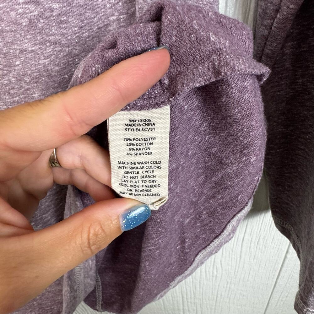 Soft Surroundings Brinley Cowl Neck Knit Pull Over Purple Size Medium Petite - Picture 7 of 9